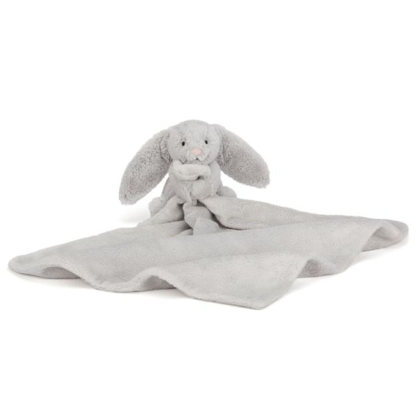 銀灰 兔兔 方巾 飾品 墊布巾 jELLYCAT Bashful Silver Bunny Soothe 34 (方巾刺繡加購+愛心繡另增購) jELLYCAT Bashful Silver Bunny Soother