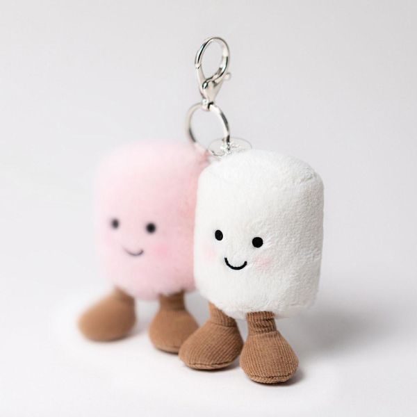 兩相好 好夥伴 棉花糖 鑰匙圈 掛飾 jELLYCAT Amuseables Pair of Marshmallows Bag Charm 15/9 烤棉花糖 情人節的最佳禮物 jELLYCAT Amuseables Pair of Marshmallows Bag Charm