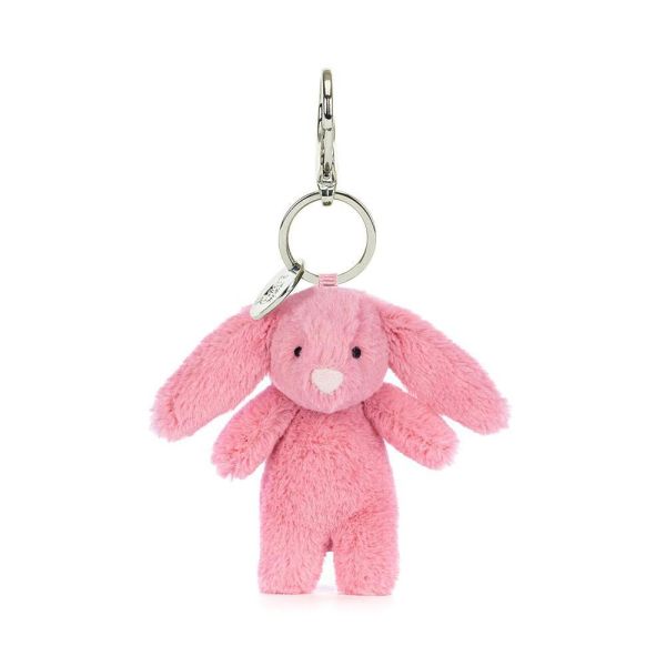粉紅 兔 鑰匙圈 掛飾 jELLYCAT Bashful Bunny Pink Bag Charm 9 (耳朵刺繡加購) jELLYCAT Bashful Bunny Pink Bag Charm