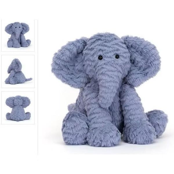 波浪毛 大象 jELLYCAT Fuddlewuddle Elephant M (耳朵/毛衣/毛帽刺繡加購+愛心繡另增購) jELLYCAT Fuddlewuddle Elephant
