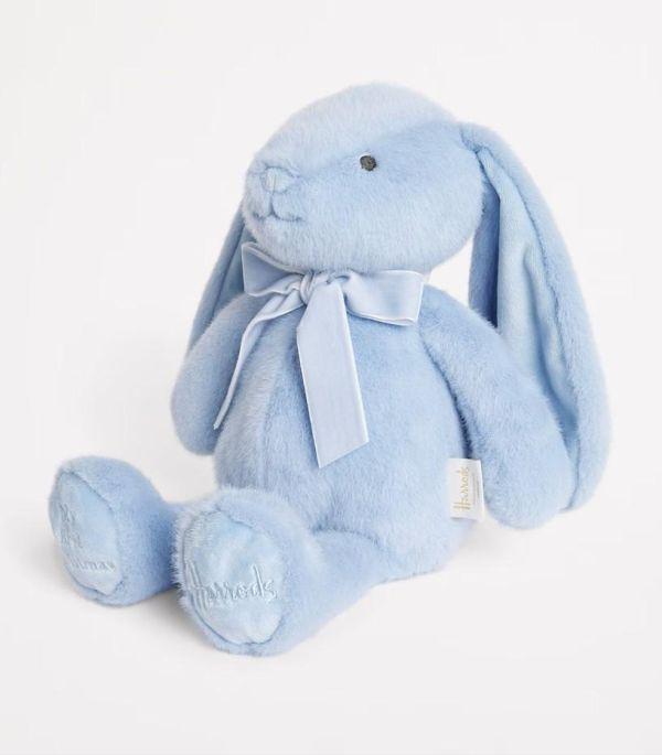 哈洛德 我的第一支聖誕兔兔 藍兔兔 Harrods My First Christmas Bunny Blue (耳朵/毛帽刺繡加購+愛心繡另增購) Harrods My First Christmas Bunny Blue