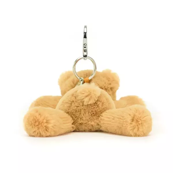SMUDGE 熊 鑰匙圈 掛飾 jELLYCAT Smudge Bear Bag Charm 16 (帆布束袋 刺繡加購+愛心繡另增購) jELLYCAT Smudge Bear Bag Charm