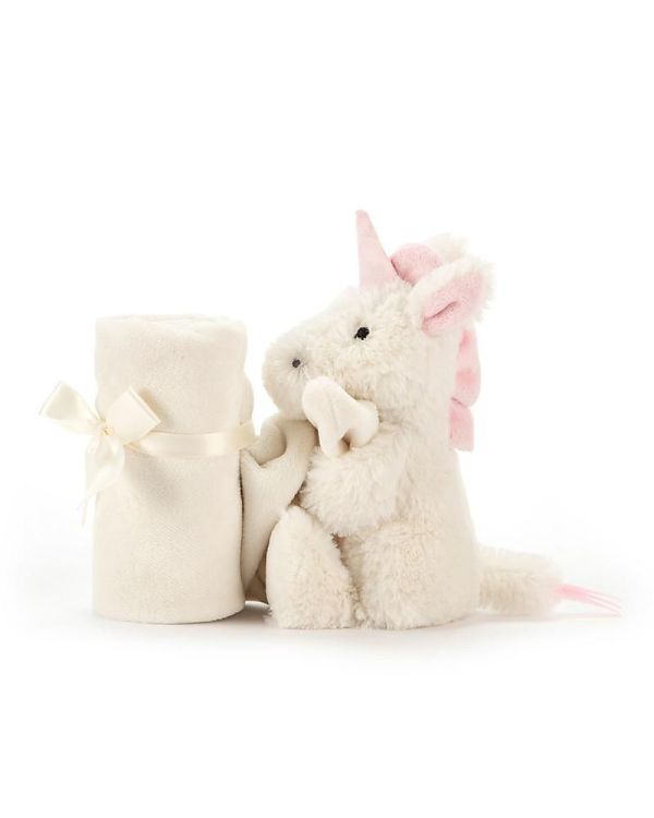 獨角獸 方巾 飾品 墊布巾 jELLYCAT Bashful Unicorn Soother 34 布巾  (方巾刺繡加購+愛心繡另增購) jELLYCAT Bashful Unicorn Soother