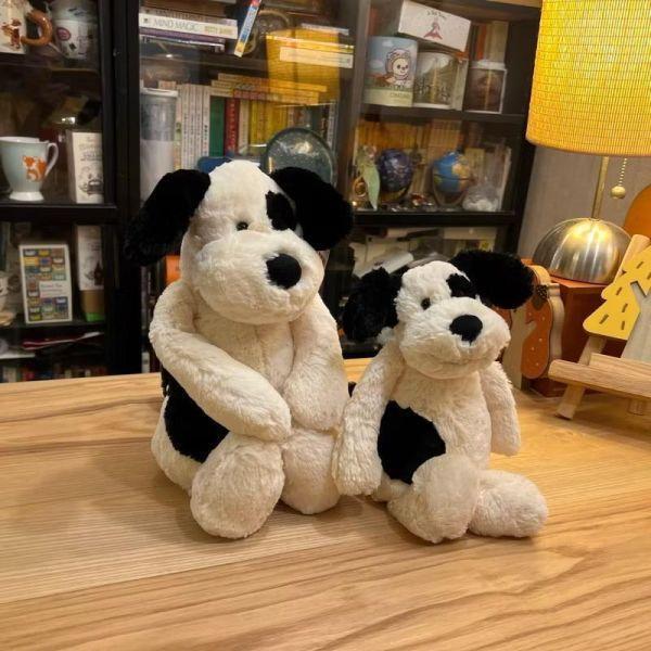 海盜狗 黑白狗 狗狗 jELLYCATBashful Winter Puppy 31 (毛帽刺繡加購+愛心繡另增購) 小狗 BLACK & WHITE PUPPY jELLYCAT Bashful Winter Puppy