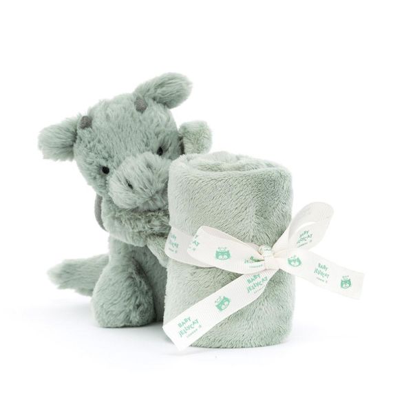 害羞恐龍 方巾 飾品 墊布巾 jELLYCAT Bashful Dragon Soother 34 布巾  (方巾刺繡加購+愛心繡另增購) jELLYCAT Bashful Dragon Soother
