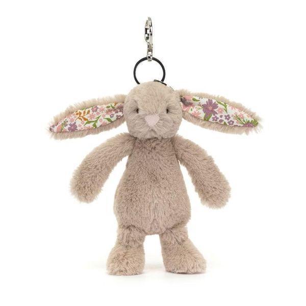 玫瑰 碎花 粉 兔兔 鑰匙圈 掛飾 jELLYCAT Blushkin Blossom Bunny Bag Charm 18/13 (耳朵刺繡加購) jELLYCAT Blushkin Blossom Bunny Bag Charm