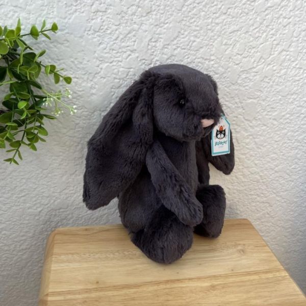 墨黑 黑色 INKY jELLYCAT Bashful Inky Bunny 18 S (耳朵刺繡加購) jELLYCAT Bashful Inky Bunny