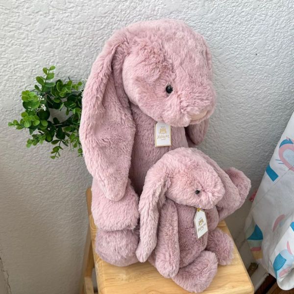 華麗款 jELLY Bashful Luxe Bunny Rosa 31 M (耳朵/毛衣/毛帽刺繡加購+愛心繡另增購) jELLYCAT Bashful Luxe Bunny Rosa