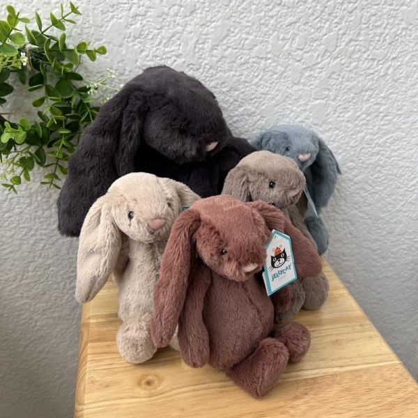 墨黑 黑色 INKY jELLYCAT Bashful Inky Bunny 18 S (耳朵刺繡加購) jELLYCAT Bashful Inky Bunny