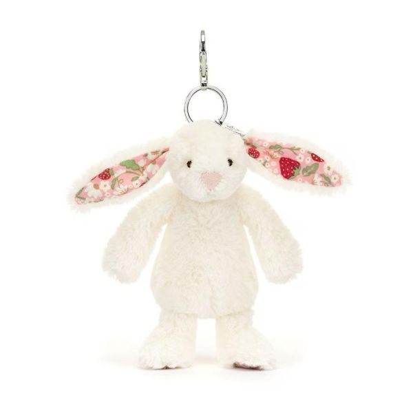 米兔兔 鑰匙圈 掛飾 jELLYCAT Bashful Beige Bunny Bag Charm 18/13 (耳朵刺繡加購) jELLYCAT Bashful Beige Bunny Bag Charm