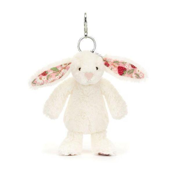 玫瑰 碎花 粉 兔兔 鑰匙圈 掛飾 jELLYCAT Blushkin Blossom Bunny Bag Charm 18/13 (耳朵刺繡加購) jELLYCAT Blushkin Blossom Bunny Bag Charm