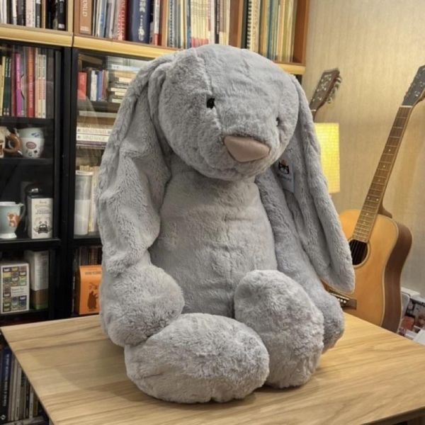 銀 灰 jELLYCAT Bashful Silver Bunny 31 M (耳朵/毛衣/毛帽刺繡加購+愛心繡另增購) jELLYCAT Bashful Silver Bunny