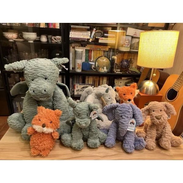 波浪毛 大象 jELLYCAT Fuddlewuddle Elephant M (耳朵/毛衣/毛帽刺繡加購+愛心繡另增購) jELLYCAT Fuddlewuddle Elephant