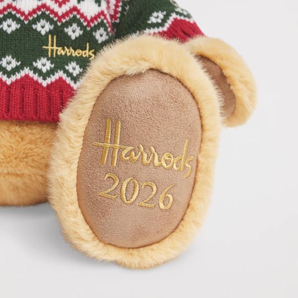 2026 年款 HARRODS 熊 聖誕熊 年度熊 耶誕熊 跨年熊 泰迪熊 HARRODS Christmas Bear 2026 30.5 (毛衣刺繡加購+愛心繡另增購) 紀念熊 HARRODS Christmas Bear 2026