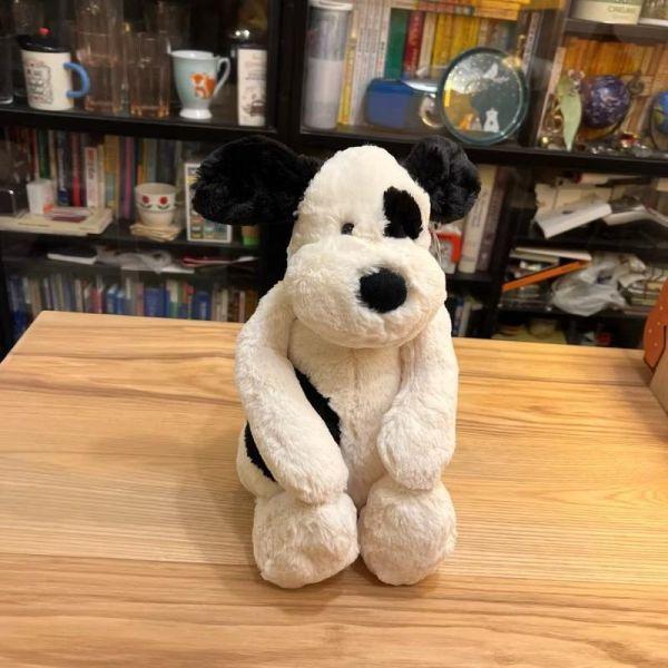 海盜狗 黑白狗 狗狗 jELLYCATBashful Winter Puppy 31 (毛帽刺繡加購+愛心繡另增購) 小狗 BLACK & WHITE PUPPY jELLYCAT Bashful Winter Puppy