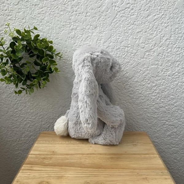 銀 灰 jELLYCAT Bashful Silver Bunny 31 M (耳朵/毛衣/毛帽刺繡加購+愛心繡另增購) jELLYCAT Bashful Silver Bunny