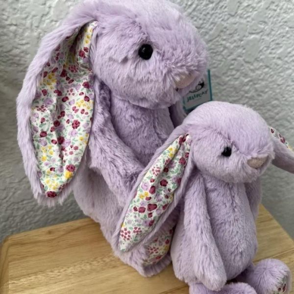 紫丁香 jELLYCAT Bashful Lilac Bunny 31 M (耳朵/毛衣/毛帽刺繡加購+愛心繡另增購) JELLYCAT BASHFUL LILAC BUNNY