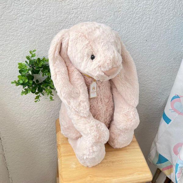 華麗款 jELLYCAT Bashful Luxe Bunny Willow 51 H (耳朵刺繡加購+愛心繡另增購) jELLYCAT Bashful Luxe Bunny Willow
