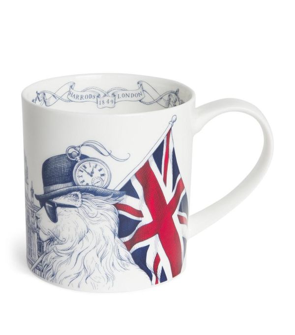 英國製 HARRODS 哈洛德百貨 馬克杯 英國國旗 獅子LION MUG HARRODS LION MUG