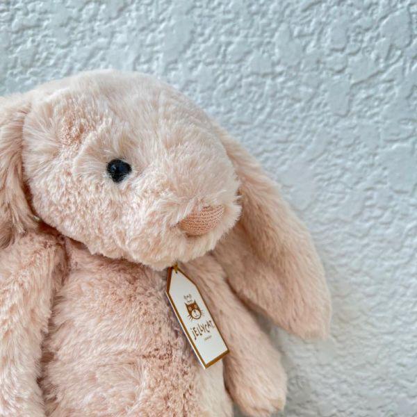 華麗款 jELLYCAT Bashful Luxe Bunny Willow 51 H (耳朵刺繡加購+愛心繡另增購) jELLYCAT Bashful Luxe Bunny Willow