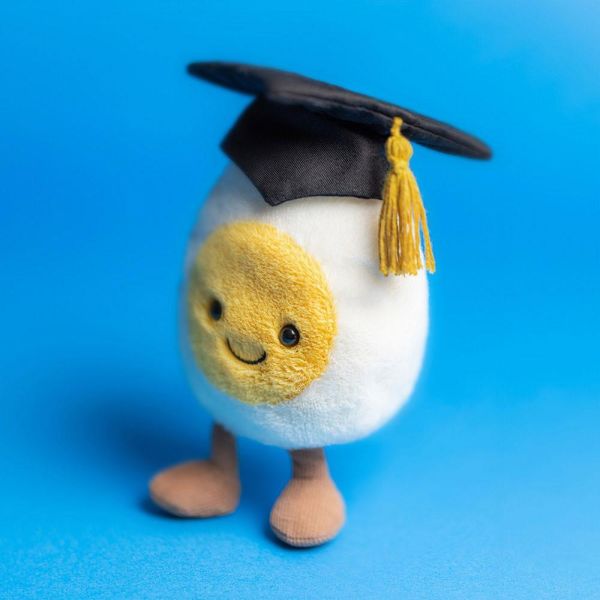 學士帽 畢業生 水煮蛋 jELLYCAT Amuseables Boiled Egg Graduation 14 (學士帽刺繡加購) jELLYCAT Amuseables Boiled Egg Graduation
