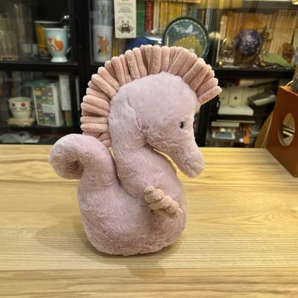 粉紅 海馬 方巾 飾品 墊布巾 jELLYCATSienna Seahorse Soother 34 布巾 (方巾/耳朵刺繡加購+愛心繡另增購) jELLYCAT Sienna Seahorse Soother