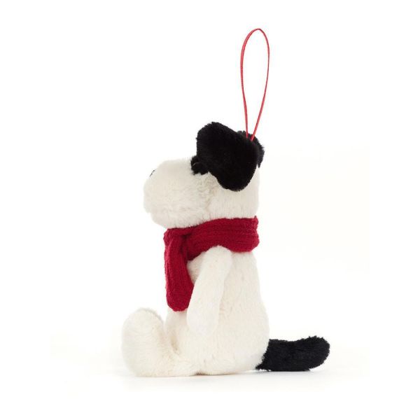海盜狗 黑白狗 狗狗 掛飾 jELLYCAT Bashful Puppy Decoration 13 (毛帽刺繡加購+愛心繡另增購) 小狗 BLACK & WHITE PUPPY Bashful Puppy Decoration