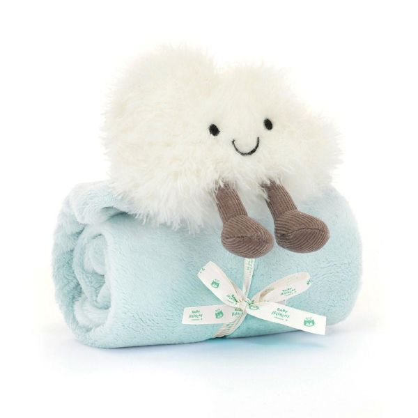 晴天雲 白雲 晴空雲 方巾 飾品 墊布巾 jELLYCAT Amuseables Cloud Soother 34 布巾 (方巾/耳朵刺繡加購+愛心繡另增購) jELLYCAT Amuseables Cloud Soother