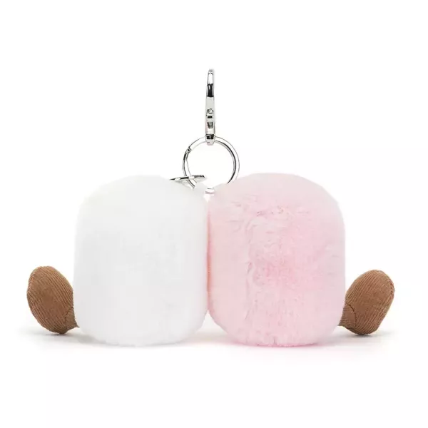兩相好 好夥伴 棉花糖 鑰匙圈 掛飾 jELLYCAT Amuseables Pair of Marshmallows Bag Charm 15/9 烤棉花糖 情人節的最佳禮物 jELLYCAT Amuseables Pair of Marshmallows Bag Charm