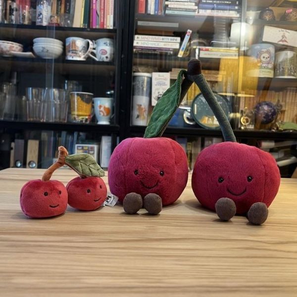 櫻桃 鑰匙圈 掛飾 jELLYCAT Amuseables Cherries Bag Charm 16/11 Cherry 好運果 jELLYCAT Amuseables Cherries Bag Charm