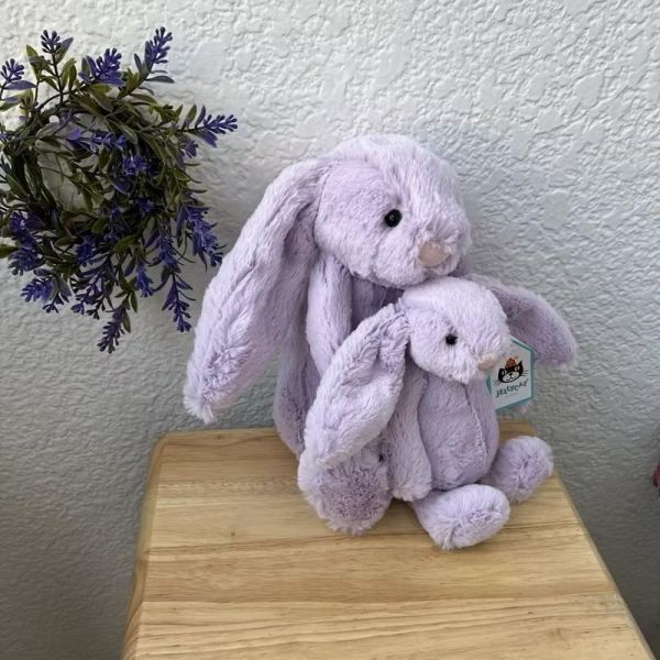 紫丁香 jELLYCAT Bashful Lilac Bunny 31 M (耳朵/毛衣/毛帽刺繡加購+愛心繡另增購) JELLYCAT BASHFUL LILAC BUNNY