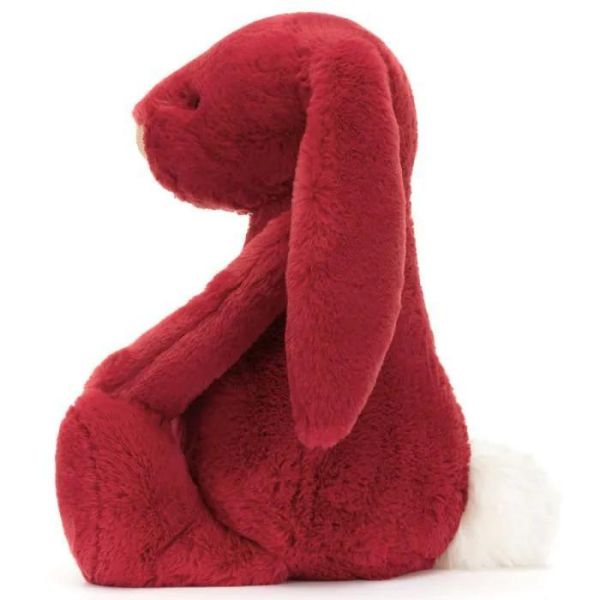聖誕紅 華麗款 jELLYCAT Bashful Luxe Bunny Scarlett 51 H 史考麗 (耳朵刺繡加購+愛心繡另增購) jELLYCAT Bashful Luxe Bunny Scarlett
