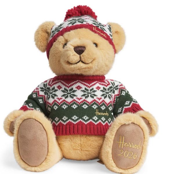 2026 年款 HARRODS 熊 聖誕熊 年度熊 耶誕熊 跨年熊 泰迪熊 HARRODS Christmas Bear 2026 30.5 (毛衣刺繡加購+愛心繡另增購) 紀念熊 HARRODS Christmas Bear 2026