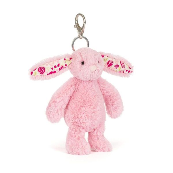 玫瑰 碎花 粉 兔兔 鑰匙圈 掛飾 jELLYCAT Blushkin Blossom Bunny Bag Charm 18/13 (耳朵刺繡加購) jELLYCAT Blushkin Blossom Bunny Bag Charm