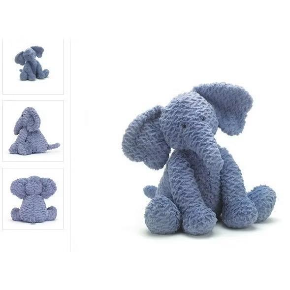 波浪毛 大象 jELLYCAT Fuddlewuddle Elephant M (耳朵/毛衣/毛帽刺繡加購+愛心繡另增購) jELLYCAT Fuddlewuddle Elephant