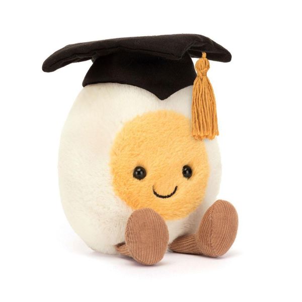 學士帽 畢業生 水煮蛋 jELLYCAT Amuseables Boiled Egg Graduation 14 (學士帽刺繡加購) jELLYCAT Amuseables Boiled Egg Graduation