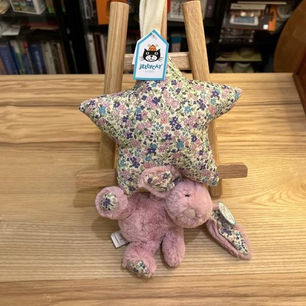 音樂拉鈴 碎花 鬱金香粉 兔兔 掛飾 jELLYCATBlossom Tulip Bunny Star Musical Pull 30 (耳朵刺繡加購) 兔子 兔 jELLYCAT Blossom Tulip Bunny Star Musical Pull