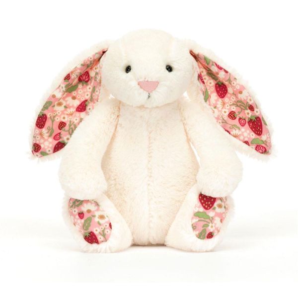 碎花 草莓兔兔 jELLYCAT Blossom Cream Bunny Berry 18 S (耳朵刺繡加購+愛心繡另增購) jELLYCAT Blossom Cream Bunny Berry