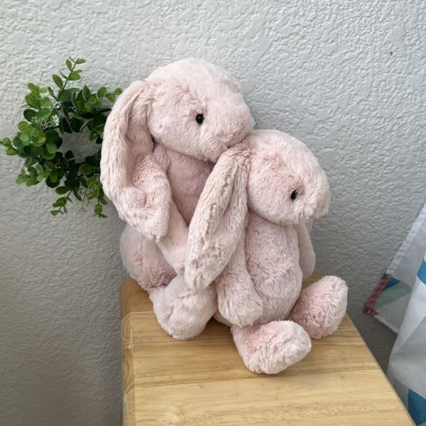害羞 腮紅 馬卡龍粉 兔兔 方巾 飾品 墊布巾 jELLYCAT Bashful Blush Bunny Soother 34 布巾 (方巾/耳朵刺繡加購+愛心繡另增購) jELLYCAT Bashful Blush Bunny Soother
