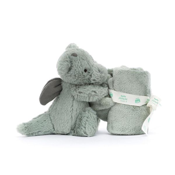 害羞恐龍 方巾 飾品 墊布巾 jELLYCAT Bashful Dragon Soother 34 布巾  (方巾刺繡加購+愛心繡另增購) jELLYCAT Bashful Dragon Soother