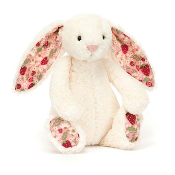 碎花 草莓兔兔 jELLYCAT Blossom Cream Bunny Berry 18 S (耳朵刺繡加購+愛心繡另增購) jELLYCAT Blossom Cream Bunny Berry