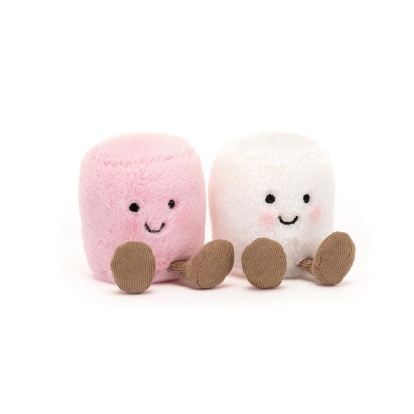兩相好 好夥伴 棉花糖 鑰匙圈 掛飾 jELLYCAT Amuseables Pair of Marshmallows Bag Charm 15/9 烤棉花糖 情人節的最佳禮物 jELLYCAT Amuseables Pair of Marshmallows Bag Charm