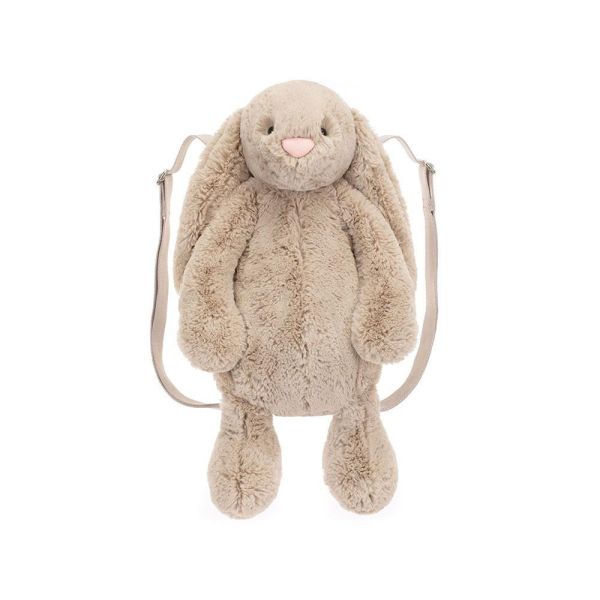 SMUDGE 兔兔 包包 可調節式 背帶 背包 jELLYCAT Bashful Bunny Beige Backpack 44 (耳朵刺繡加購+愛心繡另增購) jELLYCAT Bashful Bunny Beige Backpack