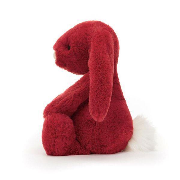 聖誕紅 華麗款 jELLYCAT Bashful Luxe Bunny Scarlett 51 H 史考麗 (耳朵刺繡加購+愛心繡另增購) jELLYCAT Bashful Luxe Bunny Scarlett