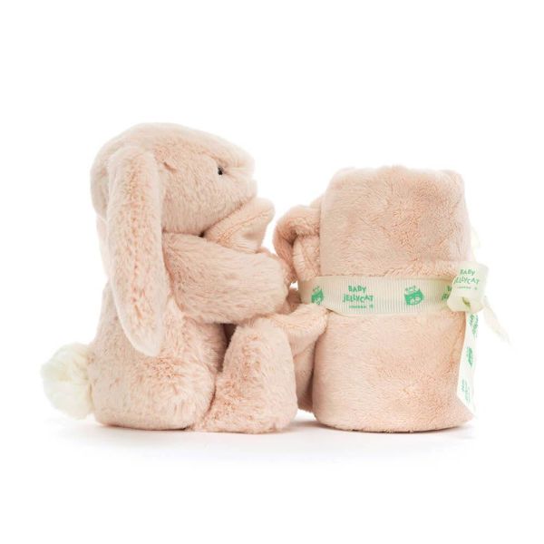 害羞 腮紅 馬卡龍粉 兔兔 方巾 飾品 墊布巾 jELLYCAT Bashful Blush Bunny Soother 34 布巾 (方巾/耳朵刺繡加購+愛心繡另增購) jELLYCAT Bashful Blush Bunny Soother