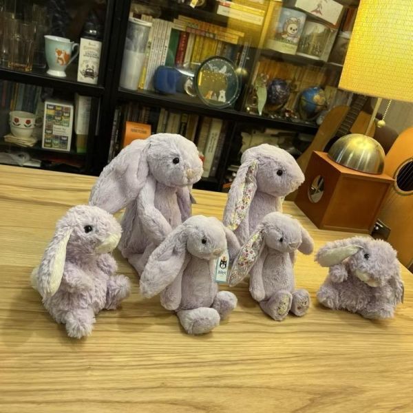 紫丁香 jELLYCAT Bashful Lilac Bunny 31 M (耳朵/毛衣/毛帽刺繡加購+愛心繡另增購) JELLYCAT BASHFUL LILAC BUNNY
