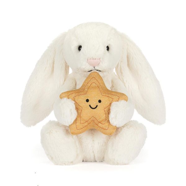 金星 兔兔 jELLYCAT Cream Bunny With Star 31 (耳朵/毛帽刺繡加購+愛心繡另增購) jELLYCAT Cream Bunny With Star