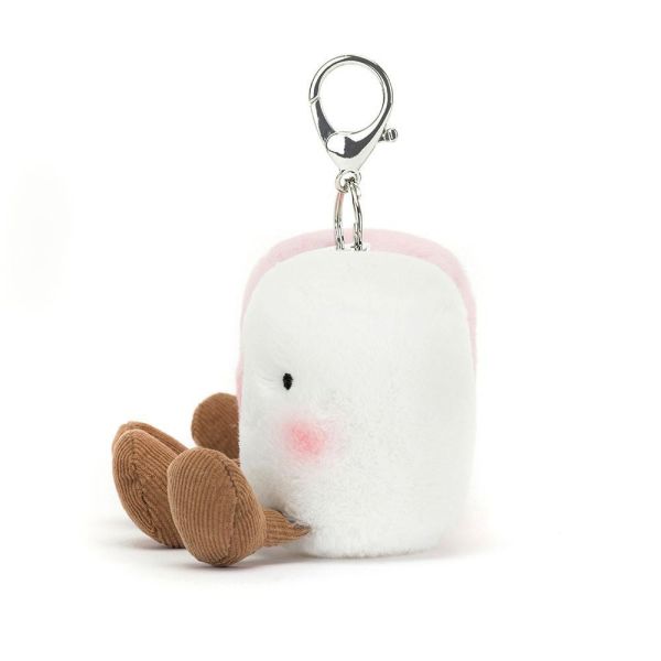 兩相好 好夥伴 棉花糖 鑰匙圈 掛飾 jELLYCAT Amuseables Pair of Marshmallows Bag Charm 15/9 烤棉花糖 情人節的最佳禮物 jELLYCAT Amuseables Pair of Marshmallows Bag Charm