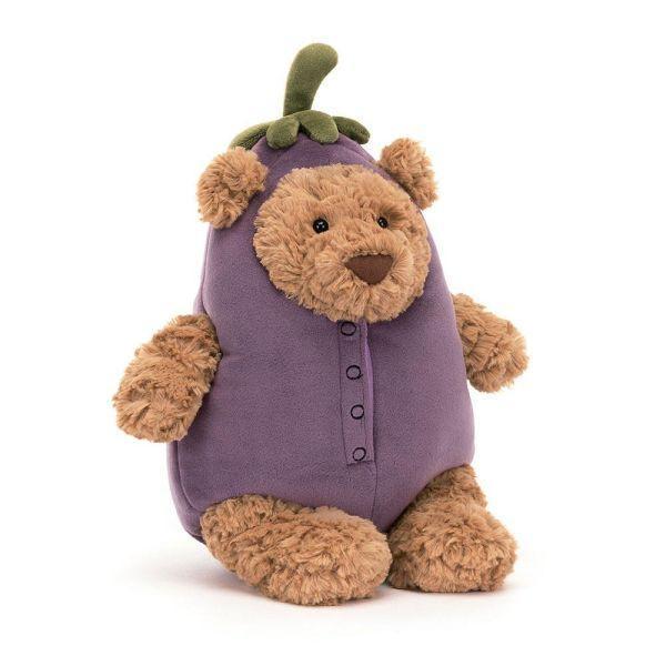 茄子 熊  jELLYCAT Bartholomew Bear Aubergine 30 (毛衣/毛帽刺繡加購+愛心繡另增購) 巴塞熊 熊熊 jELLYCAT Bartholomew Bear Aubergine