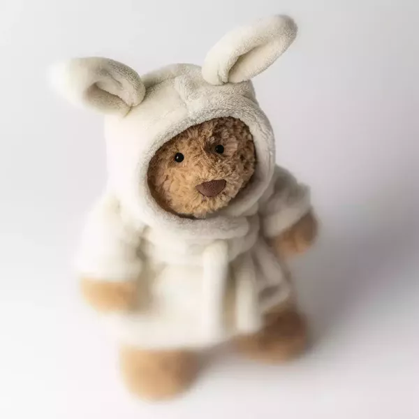 浴袍 巴塞熊  jELLYCAT Bartholomew Bear Bathrobe Outfit 26 (浴袍客製化刺繡 (明星款) + (毛衣/毛帽刺繡加購+愛心繡另增購) JELLYCAT BARTHOLOMEW BEAR BATHROBE OUTFIT